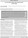 Cover page: Cervical Spine Motion During Extrication: A Pilot Study