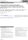 Cover page: Correction: Phylogenetic, genomic, and biogeographic characterization of a novel and ubiquitous marine invertebrate-associated Rickettsiales parasite, Candidatus Aquarickettsia rohweri, gen. nov., sp. nov