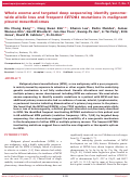 Cover page: Whole exome and targeted deep sequencing identify genome-wide allelic loss and frequent SETDB1 mutations in malignant pleural mesotheliomas.