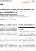 Cover page: Supplementary material to "Modeling long-term fire impact on ecosystem characteristics and surface energy using a process-based vegetation-fire model SSiB4/TRIFFID-Fire v1.0"