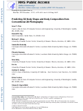 Cover page: Predicting 3D body shape and body composition from conventional 2D photography