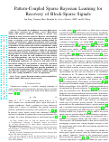 Cover page: Pattern Coupled Sparse Bayesian Learning for Recovery of Time Varying Sparse Signals