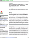 Cover page: Effect of magnitude and variability of energy of activation in multisite ultrasensitive biochemical processes