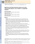 Cover page: Depression and family interaction among low-income, predominantly hispanic cancer patients: a longitudinal analysis