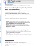 Cover page: Nicotine enhances auditory processing in healthy and normal-hearing young adult nonsmokers.