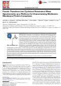 Cover page: Fourier Transform-Ion Cyclotron Resonance Mass Spectrometry as a Platform for Characterizing Multimeric Membrane Protein Complexes