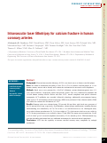 Cover page: Intravascular laser lithotripsy for calcium fracture in human coronary arteries.