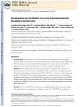 Cover page: Development and validation of a lung transplant-specific disability questionnaire