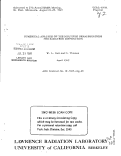 Cover page: NUMERICAL ANALYSIS OF THE MULTIPLE BEAM EQUATIONS FOR ELECTRON DIFFRACTION