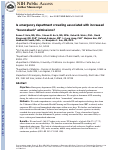 Cover page: Is emergency department crowding associated with increased bounceback admissions?