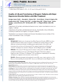 Cover page: Quality of life and functioning of Hispanic patients with Major Depressive Disorder before and after treatment.