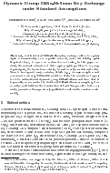 Cover page: Dynamic Group Diffie-Hellman Key Exchange under standard 
assumptions