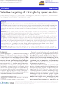 Cover page: Selective targeting of microglia by quantum dots