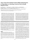 Cover page: Type A/Type B Alcoholism Predicts Differential Response to Topiramate in a Smoking Cessation Trial in Dually Diagnosed Men.