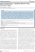 Cover page: Reverse Engineering a Signaling Network Using Alternative Inputs