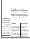 Cover page: Profiting from Socially Beneficial Green Investment in an Era of Global Warming