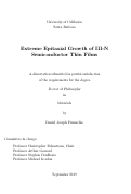 Cover page: Extreme Epitaxial Growth of III-N Semiconductor Thin Films