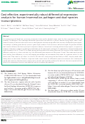 Cover page: Cost effective, experimentally robust differential-expression analysis for human/mammalian, pathogen and dual-species transcriptomics