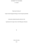 Cover page: "Thank God I'm Mexican:" Cognitive Racial Reappraisal Strategies Among Latino Engineering Students