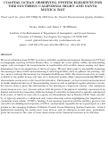 Cover page: Coastal Ocean Observing System Elements for the Southern California Bight and Santa Monica Bay