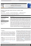 Cover page: Exposure to Particulate Matter and Ozone of Outdoor Origin in Singapore