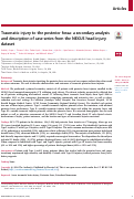 Cover page: Traumatic injury to the posterior fossa: a secondary analysis and description of case series from the NEXUS head injury dataset.