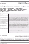 Cover page: The ketogenic diet preserves skeletal muscle with aging in mice