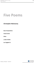 Cover page: Five Poems