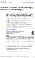 Cover page: First in vivo traumatic brain injury imaging via magnetic particle imaging