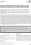 Cover page: Nanoscale Distribution of Nuclear Sites by Super-Resolved Image Cross-Correlation Spectroscopy