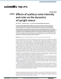 Cover page of Effects of auditory noise intensity and color on the dynamics of upright stance.