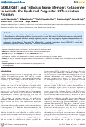 Cover page: GRHL3/GET1 and Trithorax Group Members Collaborate to Activate the Epidermal Progenitor Differentiation Program
