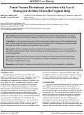 Cover page: Portal Venous Thrombosis Associated with Use of  Etonogestrel/ethinyl Estradiol Vaginal Ring