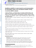 Cover page: Identifying variability in surgical practices and instrumentation for hypospadias repair across the Western Pediatric Urology Consortium (WPUC) network.