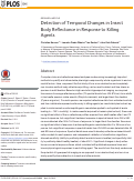 Cover page: Detection of Temporal Changes in Insect Body Reflectance in Response to Killing Agents