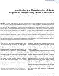 Cover page: Identification and Characterization of Genes Required for Compensatory Growth in Drosophila