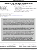 Cover page: Feasibility of Emergency Department-Initiated HIV Pre-Exposure Prophylaxis