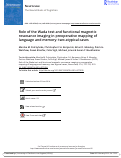 Cover page: Role of the Wada test and functional magnetic resonance imaging in preoperative mapping of language and memory: two atypical cases