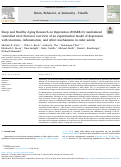 Cover page: Sleep and Healthy Aging Research on Depression (SHARE-D) randomized controlled trial: Protocol overview of an experimental model of depression with insomnia, inflammation, and affect mechanisms in older adults.