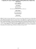 Cover page: Comparing Two Types of Spatial Alignment During Elementary Engineering Instruction