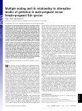 Cover page: Multiple mating and its relationship to alternative modes of gestation in male-pregnant versus female-pregnant fish species