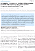 Cover page: Comparative Transcriptome Analyses of Deltamethrin-Resistant and -Susceptible Anopheles gambiae Mosquitoes from Kenya by RNA-Seq