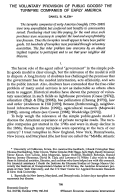 Cover page: The Voluntary Provision of Public Goods? The Turnpike Companies of Early America