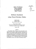 Cover page: Software synthesis using timed decision tables