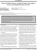 Cover page: Polycystic Kidney Disease with Renal Failure Presenting as Incarcerated Inguinal Hernia in the ED