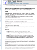 Cover page: Ketamine for the treatment of depression in patients receiving hospice care: a retrospective medical record review of thirty-one cases.