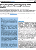 Cover page: Impact factor of major dermatology journals and the increasing influence of dermatology in the house of medicine.