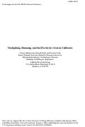 Cover page: Daylighting, dimming, and the electricity crisis in California