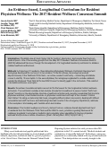 Cover page: An Evidence-based, Longitudinal Curriculum for Resident Physician Wellness: The 2017 Resident Wellness Consensus Summit