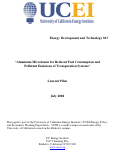 Cover page of Aluminum Microfoams for Reduced Fuel Consumption and Pollutant Emissions of Transportation Systems